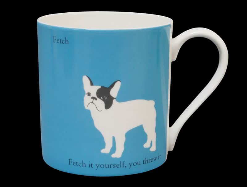 French Bulldog blue mug