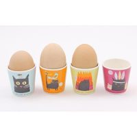 Jane Ormes Thinking Cats set of 4 egg cups